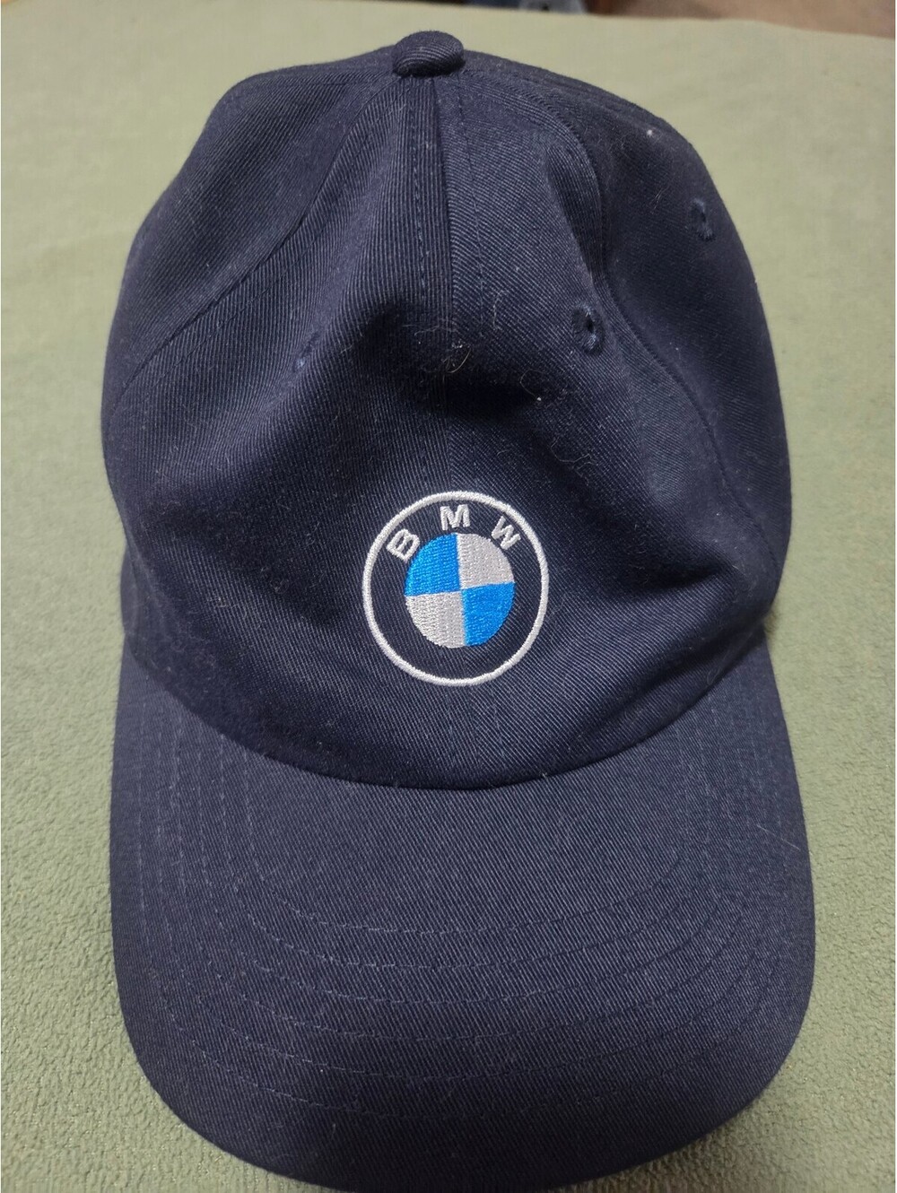 BMW Lifestyle Navy Blue Baseball Cap Embroidered Logo Adjustable Strap OSFM